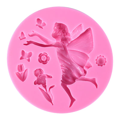 Fairy Angel with Flowr Silicone Mold