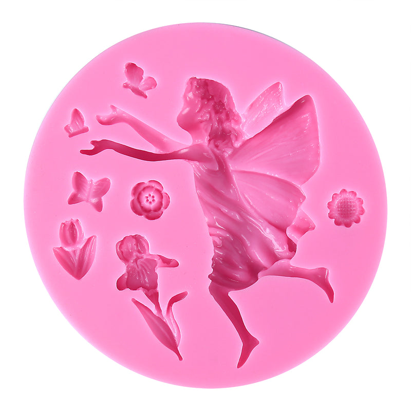 Fairy Angel with Flowr Silicone Mold
