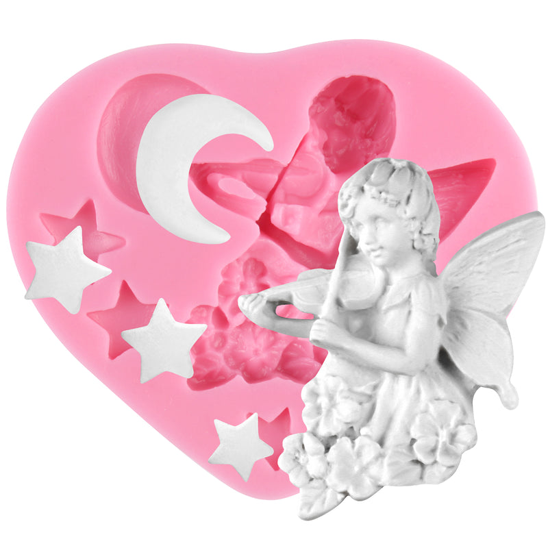 Fairy Angel Playing Violin Silicone Mold