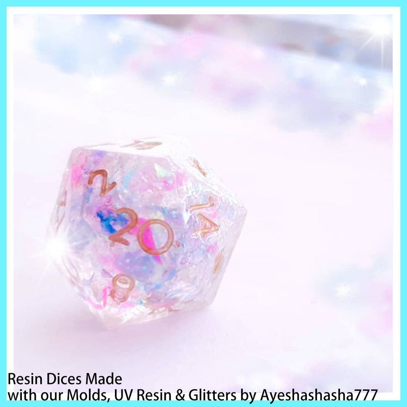 Epoxy Resin Dice Mold Set Number Letter Operation 20-count 0.7-1.6inch