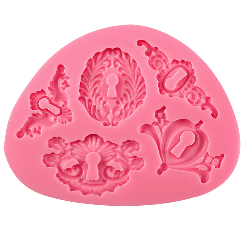 Baroque Keyhole Silicone Mold 5-cavity