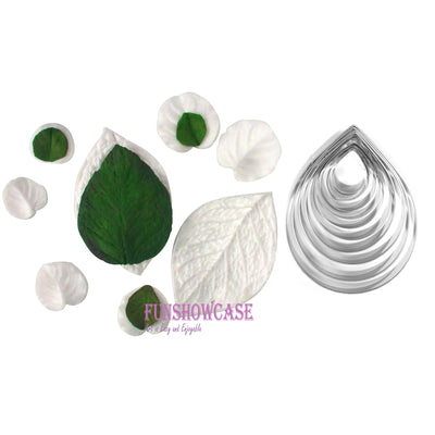 Fondant Leaves Cutters and Leaf Veiners Set