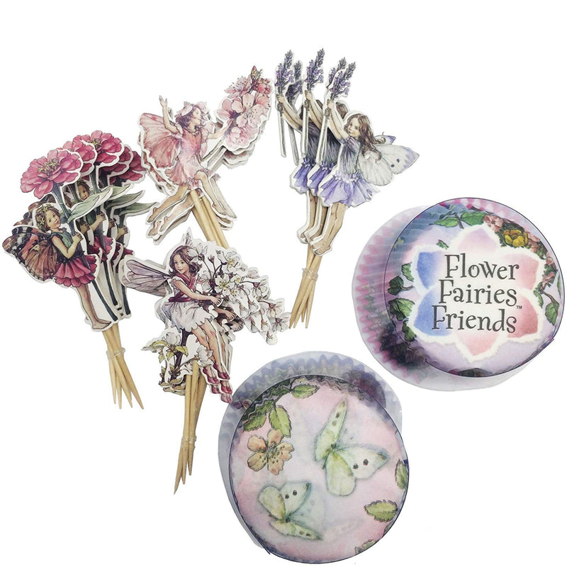 Enchanted Fairy Garden Cupcake Topper and Case Set 72-kit