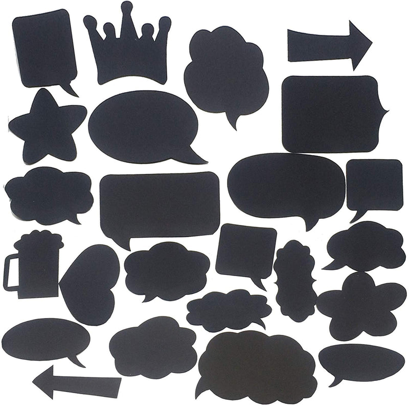 Chalkboard Speech Signs Photo Booth Props 24 Count