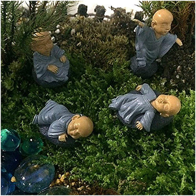 Monk Zen Garden Miniature 4 in Set