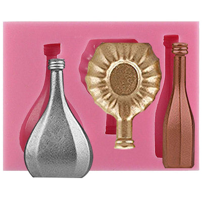 Mini Wine Bottles Fondant Silicone Mold