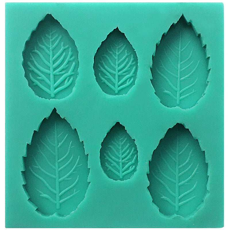 Assorted Rose Leaf Fondant Silicone Mold