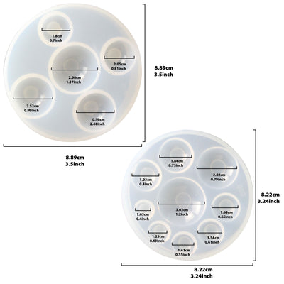 Assorted Dome Gemstone Silicone Mold Set
