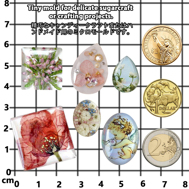Cabochon Gemstone Silicone Resin Mold Oval|Drop|Square