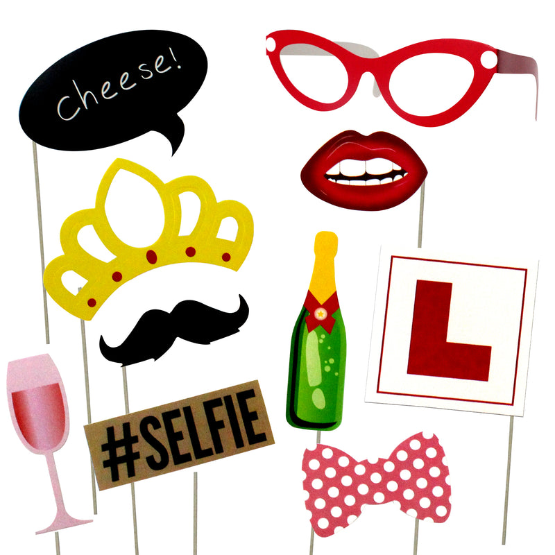 Hen Night Bachelorette Party Photo Booth Props 10 Count