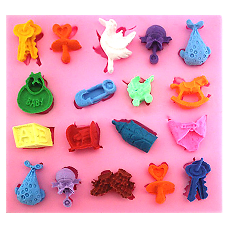 New Born Baby Assortment Fondant Silicone Mold