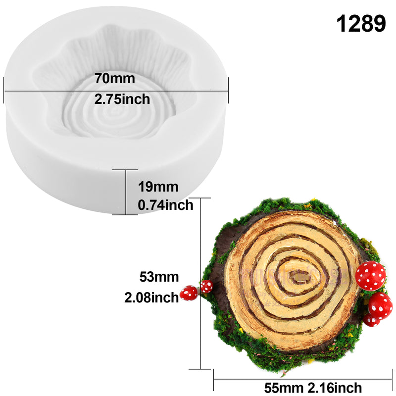 Assorted Tree Stumps Fondant Silicone Mold Set