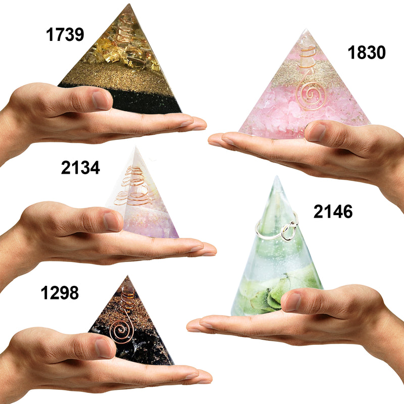 Assorted Pyramid and Cone Prism Silicone Resin Epoxy Molds 5-count