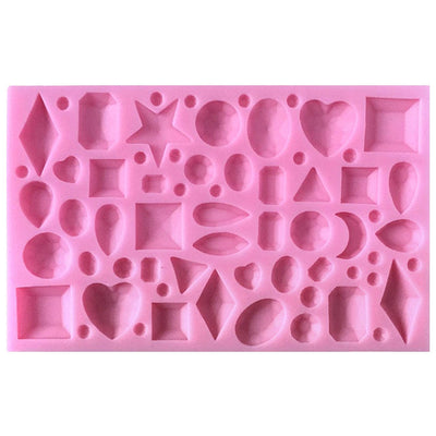 Assorted Tiny Gemstones Fondant Silicone Mold