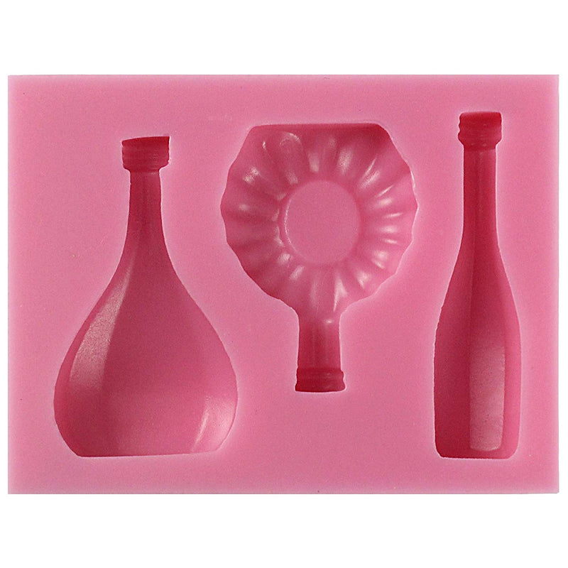 Mini Wine Bottles Fondant Silicone Mold