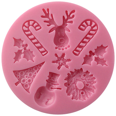 Christmas Mini Embellishments Fondant Silicone Mold