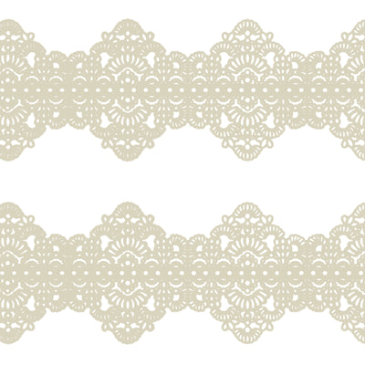 Edible Cake Lace Applique Ivory White Total 11.8 feet Width 3.5inch