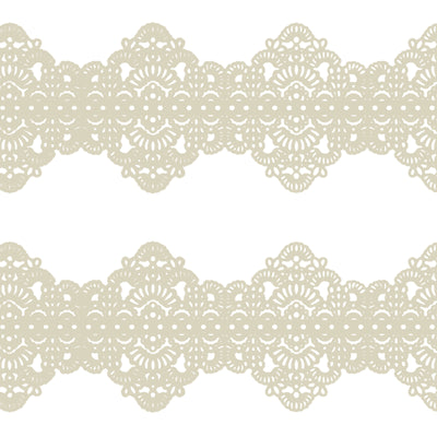 Edible Cake Lace Applique Ivory White Total 11.8 feet Width 3.5inch