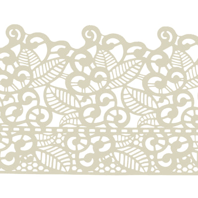 Edible Cake Lace Leaf Scroll Ivory White Total 11.8 feet
