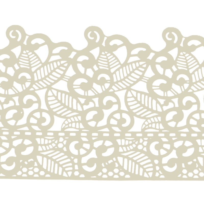 Edible Cake Lace Leaf Scroll Ivory White Total 11.8 feet