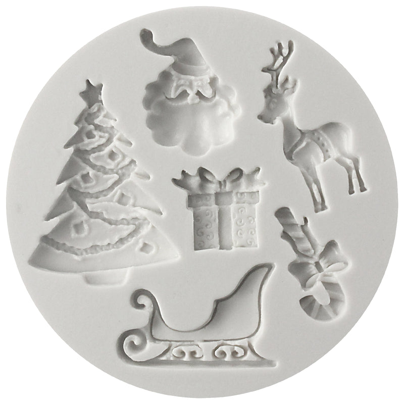 Christmas Assortment Fondant Silicone Mold 10-Cavity