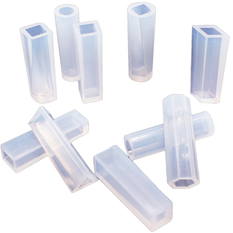 Cylinder Crystal Quartz Wands Resin Silicone Molds 10-Count