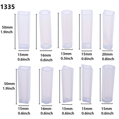 Cylinder Crystal Quartz Wands Resin Silicone Molds 10-Count