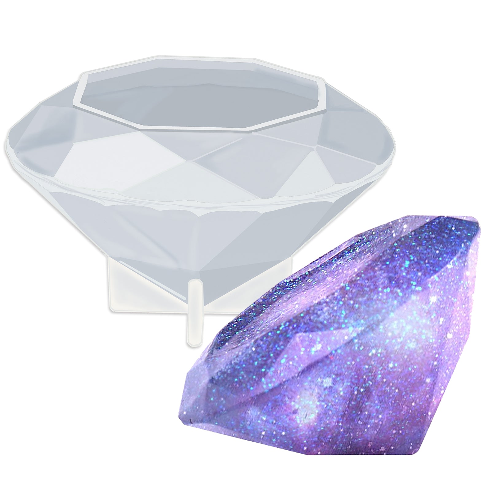 Faceted Diamond Resin Silicone Mold Small FUNSHOWCASE