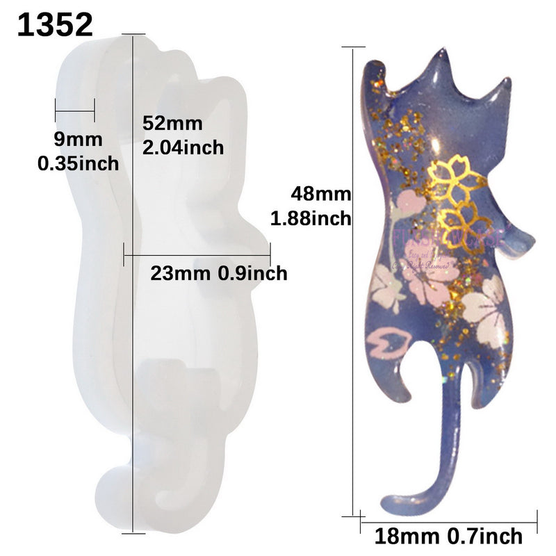 Cats Resin Silicone Molds 3-count