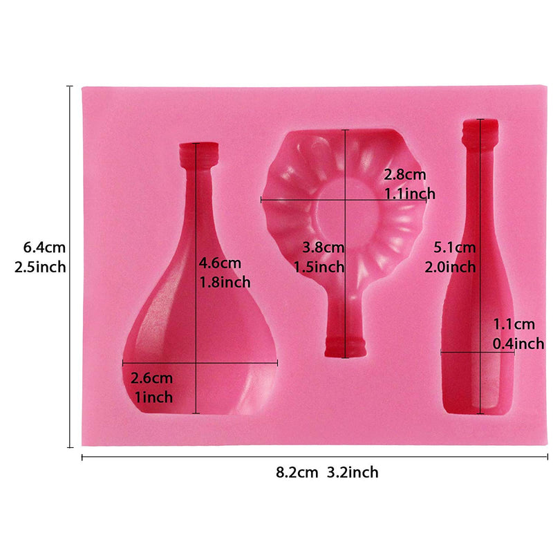 Mini Wine Bottles Fondant Silicone Mold
