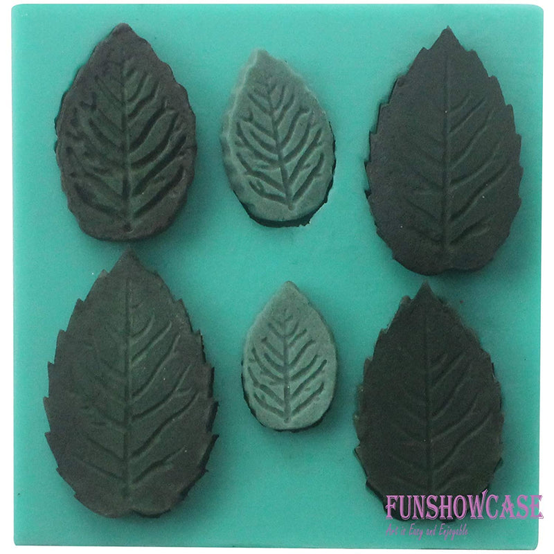 Assorted Rose Leaf Fondant Silicone Mold