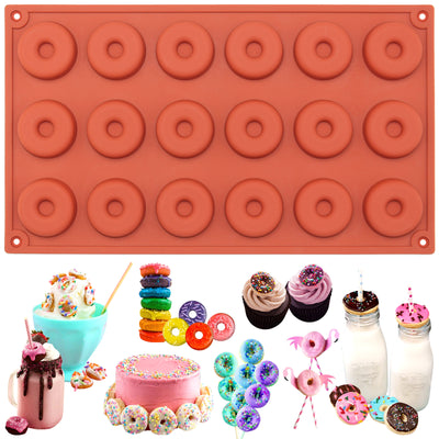 Funshowcase Indent Round Silicone Mold for Chocolate Gummy Ice Cubes 35-Cavity