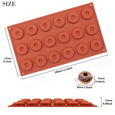 Mini Donut Silicone Mold 18-Cavity