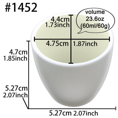 Quartz Melting Crucible Cup 5ml 10ml 20ml 40ml 60ml