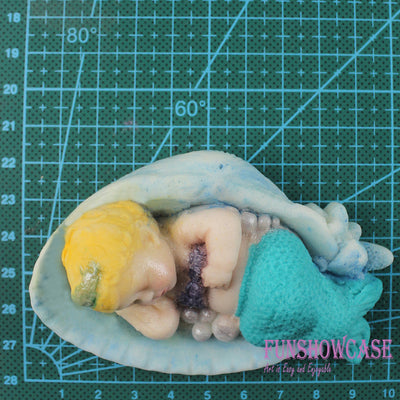 Large Sleeping Mermaid Baby Princess Fondant Silicone Mold