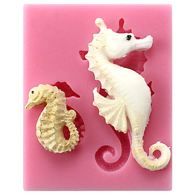 Sea Life Fondant Silicone Molds Sea Horse 0.9inch 2inch