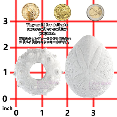 Sea Urchin Fondant Silicone Mold 2-count Height 1.8-2.2inch