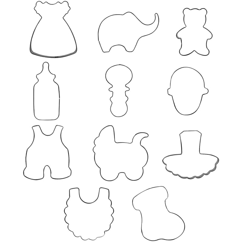 Cookie Cutters for Baby Shower Children Birthday 11-count
