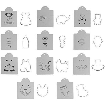 Cookie Cutters with Stencil for Baby Shower Children Birthday 22-count