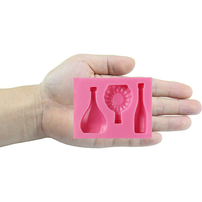 Mini Wine Bottles Fondant Silicone Mold