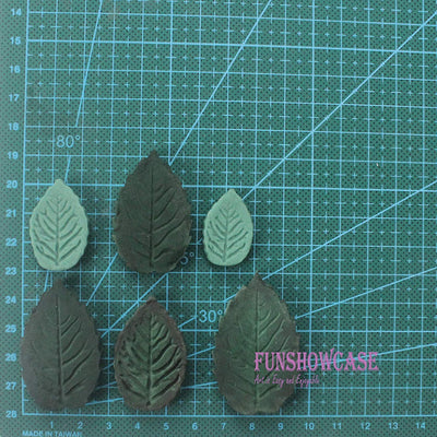Assorted Rose Leaf Fondant Silicone Mold
