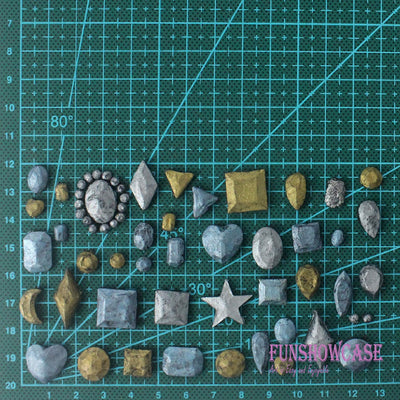 Assorted Tiny Gemstones Fondant Silicone Mold