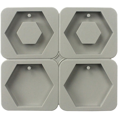 Hexagon Soap Making Silicone Mold with Hole