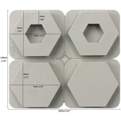 Hexagon Soap Making Silicone Mold with Hole