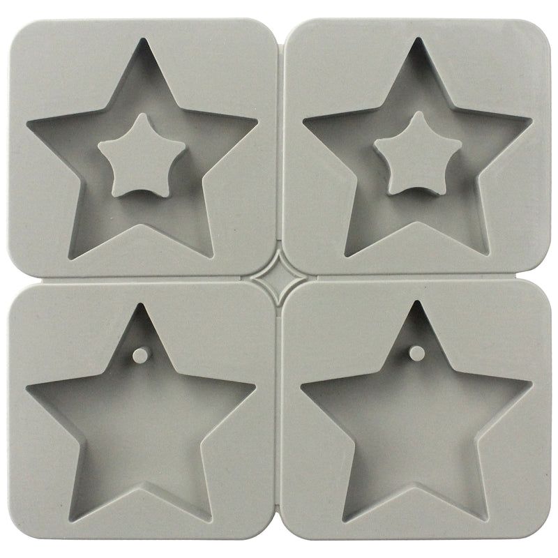 Star Soap Making Silicone Mold with Hole