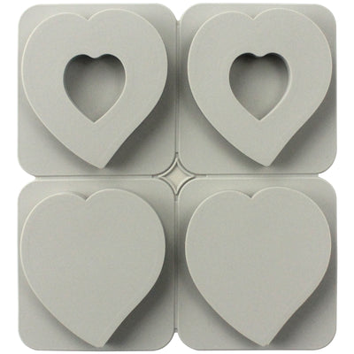 Heart Soap Making Silicone Mold with Hole