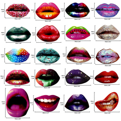 Lush Lips Realistic Photo Booth Props 20 Count
