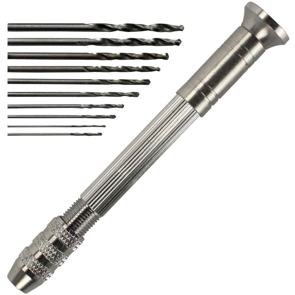 Hand Drill with 10 Drill Bits for Resin Casting 1542