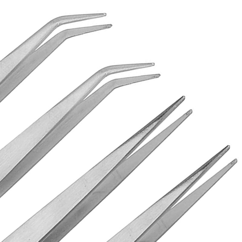 Straight and Curved Bent Tweezers for Resin Jewelry Casting 4-count