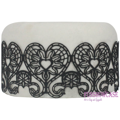 Edible Cake Lace Love Heart Black Total 11.8 feet